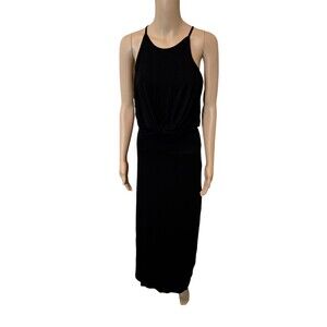 NWT Ultra flirt XS black long maxi spaghetti strap dress